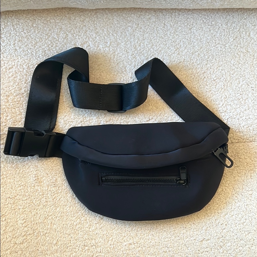 Black Neoprene Belt Bag
